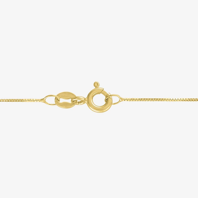 Gemstone 10K Gold Oval Pendant Necklace