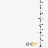 3/8 CT. T.W. Natural White Diamond 10K Gold 7.2mm Round Stud Earrings