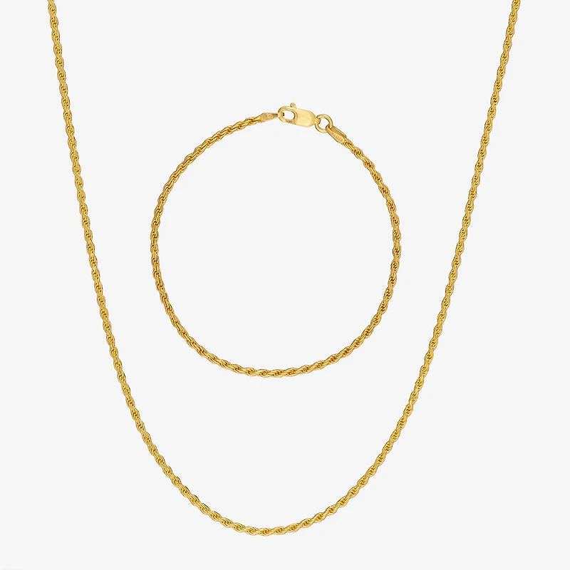 Made in Italy Womens 24K Gold Over Silver 2-pc. Jewelry Set
