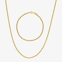 Made in Italy Womens 24K Gold Over Silver 2-pc. Jewelry Set