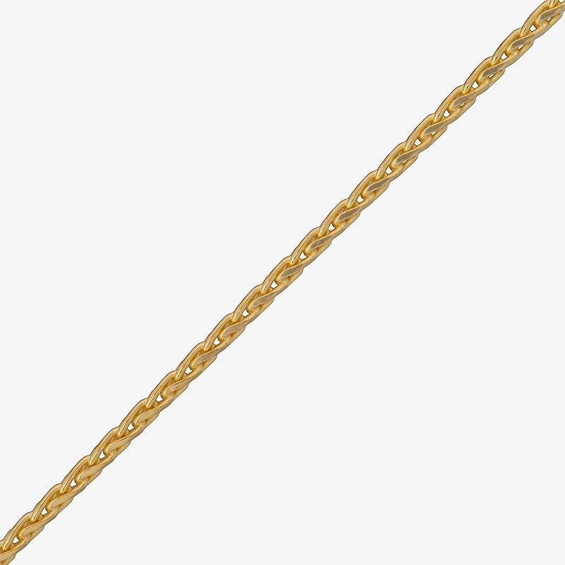 Made in Italy Womens 24K Gold Over Silver 18 Inch Wheat Chain Necklace