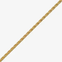 Made in Italy Womens 24K Gold Over Silver 18 Inch Wheat Chain Necklace