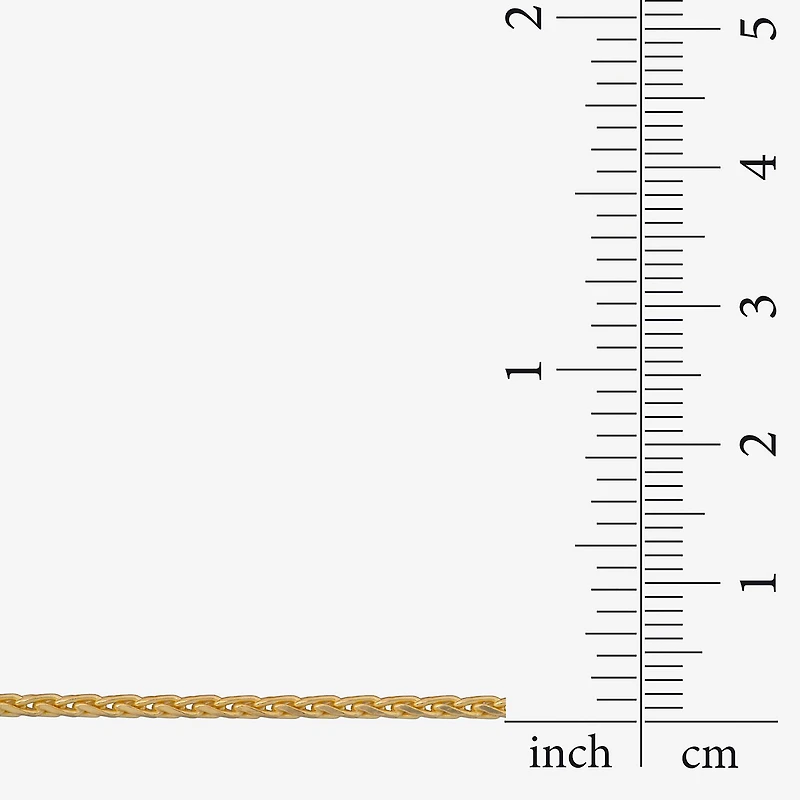 Made in Italy Womens 24K Gold Over Silver 18 Inch Wheat Chain Necklace