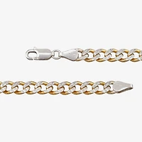 Made in Italy Unisex Adult 24K Gold Over Silver 20 Inch Curb Chain Necklace