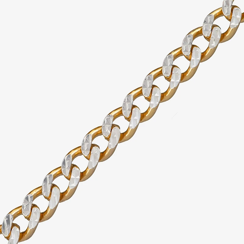 Made in Italy Unisex Adult 24K Gold Over Silver 20 Inch Curb Chain Necklace