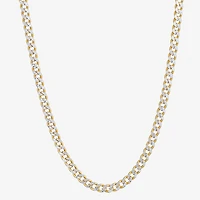 Made in Italy Unisex Adult 24K Gold Over Silver 20 Inch Curb Chain Necklace