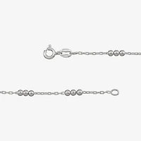 Made in Italy Womens Sterling Silver 9 Inch Solid Cable Ankle Bracelet
