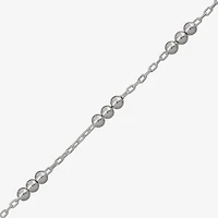 Made in Italy Womens Sterling Silver 9 Inch Solid Cable Ankle Bracelet