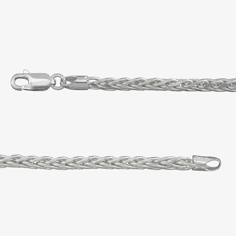 Mens Sterling Silver 22 Inch Wheat Chain Necklace