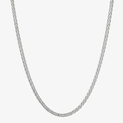 Mens Sterling Silver 22 Inch Wheat Chain Necklace