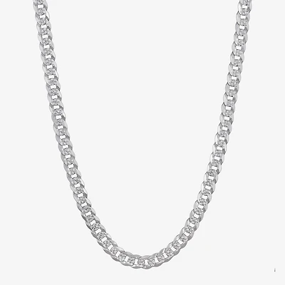 Mens Sterling Silver 22 Inch Curb Chain Necklace