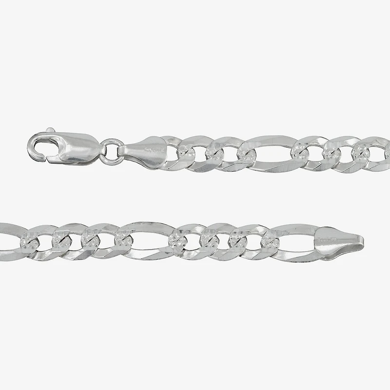 Mens Sterling Silver 22 Inch Figaro Chain Necklace