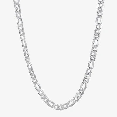 Mens Sterling Silver 22 Inch Figaro Chain Necklace