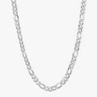 Mens Sterling Silver 22 Inch Figaro Chain Necklace