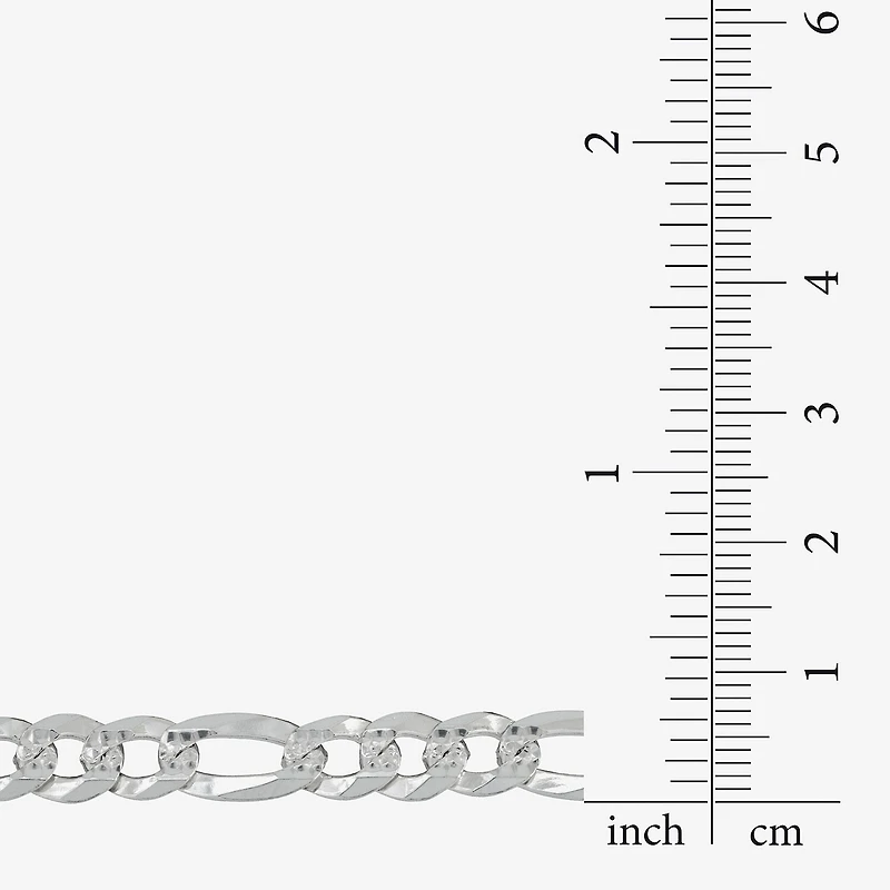 Mens Sterling Silver 22 Inch Figaro Chain Necklace