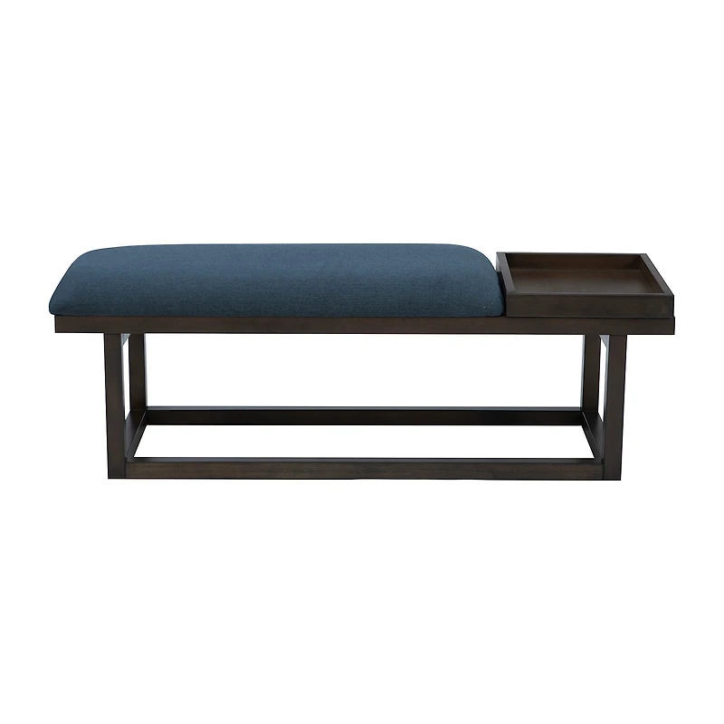 Linon Lenora Upholstered Tray-Top Bench