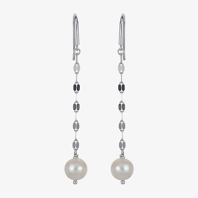 7-8Mm Cultured Freshwater Pearl Sterling Silver Earrings