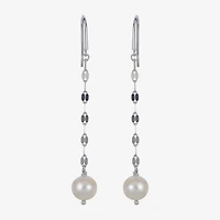 7-8Mm Cultured Freshwater Pearl Sterling Silver Earrings