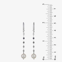 7-8Mm Cultured Freshwater Pearl Sterling Silver Earrings