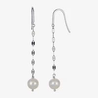 7-8Mm Cultured Freshwater Pearl Sterling Silver Earrings