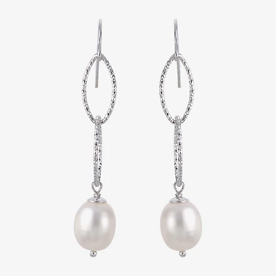 8.5-9Mm Cultured Freshwater Pearl Sterling Silver Earrings