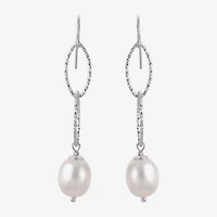 8.5-9Mm Cultured Freshwater Pearl Sterling Silver Earrings