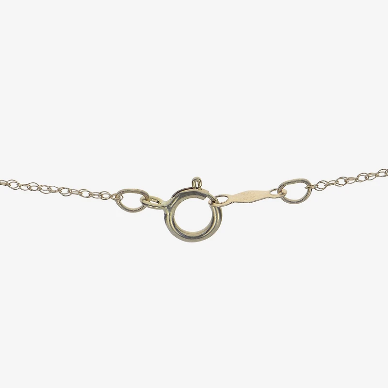 Womens White Cultured Freshwater Pearl 10K Gold Cross 18 Inch Pendant Necklace