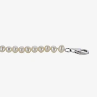 Womens White Sterling Silver 13 Inch Strand Necklace