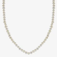 Womens White Sterling Silver 13 Inch Strand Necklace