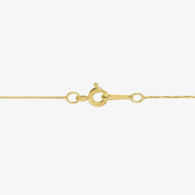 Womens Lab Created Gemstone & 1/4 CT. T.W. Lab Grown Diamond 10K Gold Oval Pendant Necklace