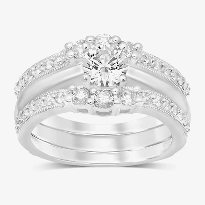 Womens 3/ CT. T.W. Natural White Diamond 14K Gold Ring Guard