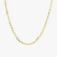 Made in Italy Unisex Adult 10K Gold 20 Inch Curb Chain Necklace