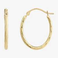 Womens 10K Gold 18mm Round Hoop Earrings