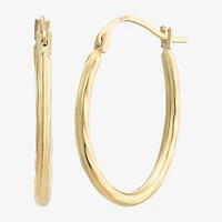 Womens 10K Gold 18mm Round Hoop Earrings
