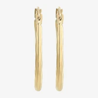Womens 10K Gold 18mm Round Hoop Earrings