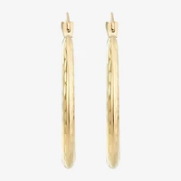 Womens 10K Gold 22mm Round Hoop Earrings