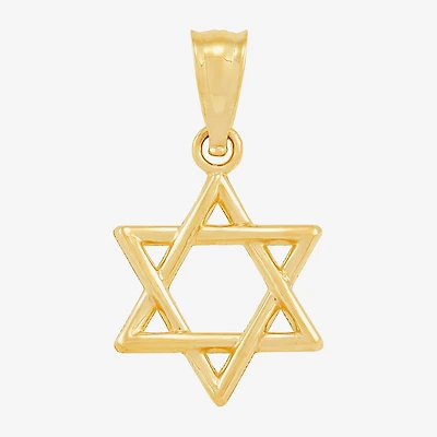 Star Of David Unisex Adult 14K Gold Star Pendant
