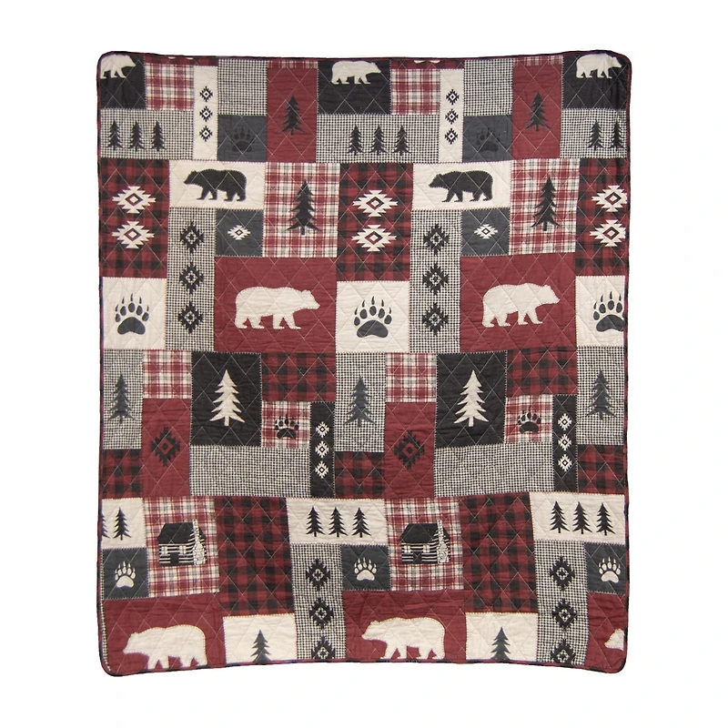 Donna Sharp Bear Peak Washable Hypoallergenic Midweight Throw