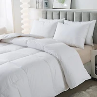 Royal Velvet Lightweight White Goose Nano Down And Feather Comforter