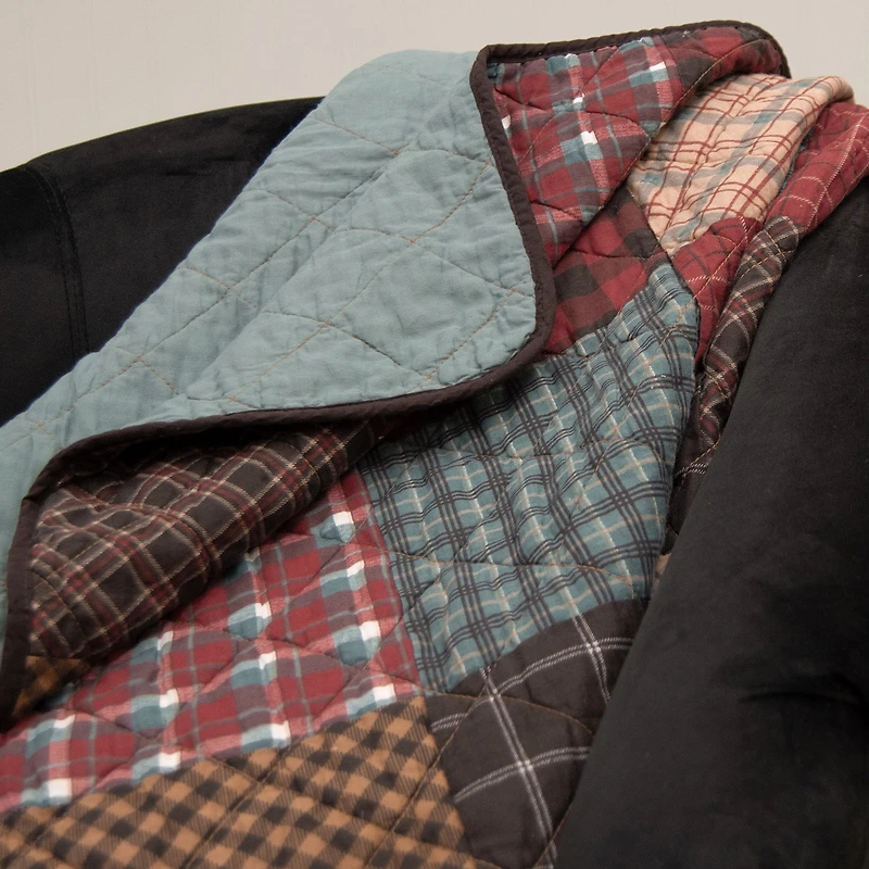 Donna Sharp Appalachia Plaid Washable Hypoallergenic Midweight Throw