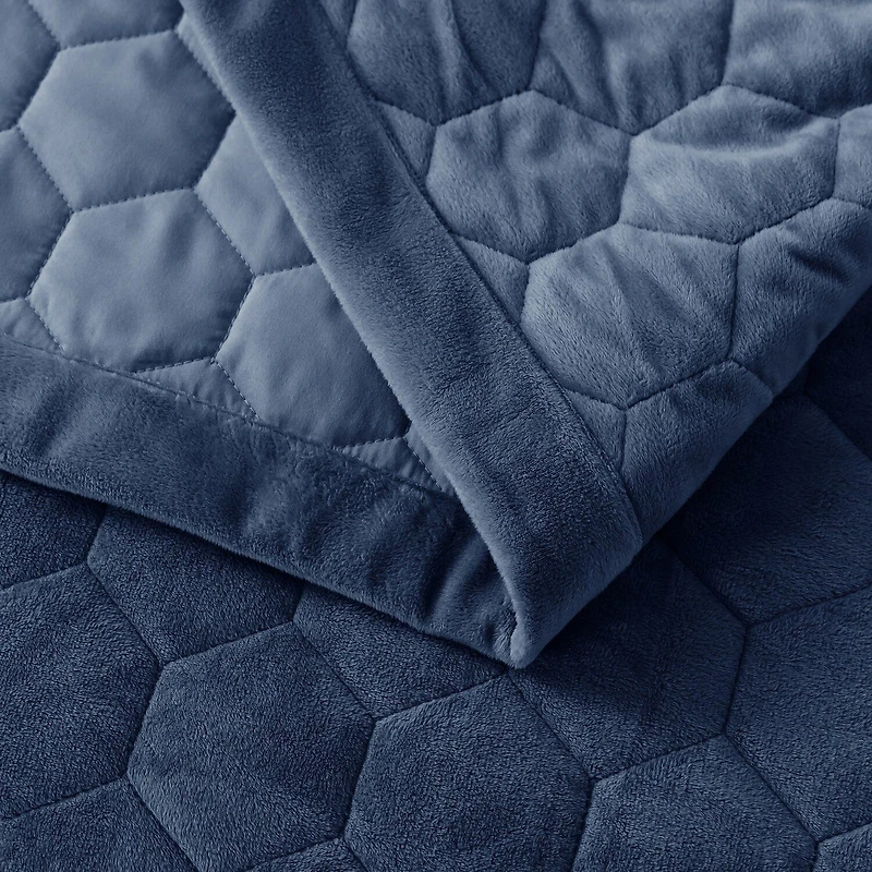St. James home Reversible Mini Honeycomb Down Alternative Blanket