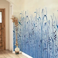 Tempaper June Grass Indigo Mural Wallpaper