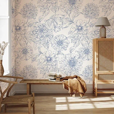 Tempaper Floral Blooms Mural Wallpaper