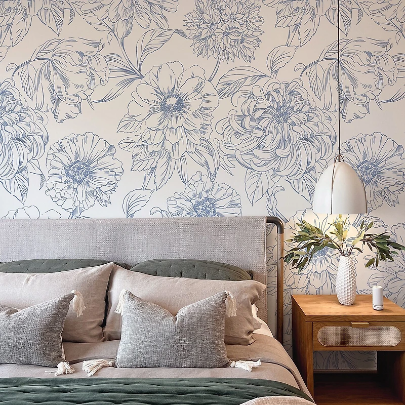 Tempaper Floral Blooms Mural Wallpaper