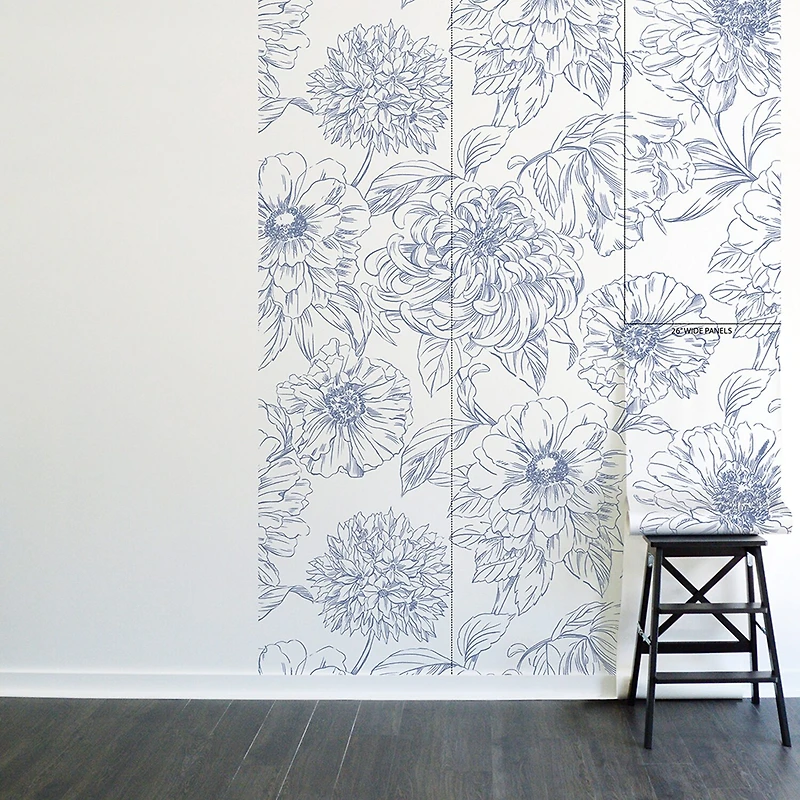 Tempaper Floral Blooms Mural Wallpaper