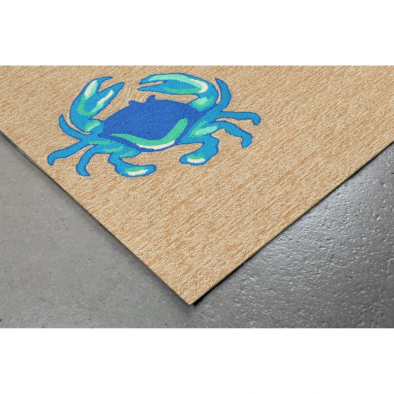 Liora Manne Frontporch Crabs Animal Hand Tufted Indoor Outdoor Rectangular Accent Rug