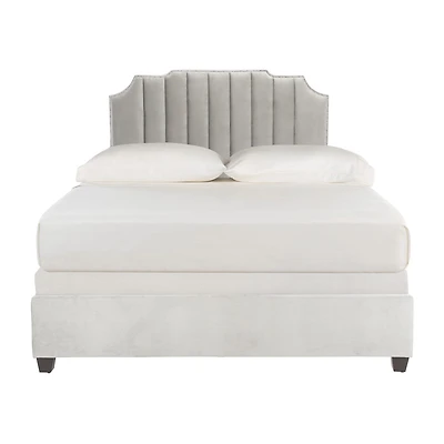 Streep Linen Channel Stitched Upholstered Bed