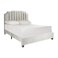 Streep Linen Channel Stitched Upholstered Bed