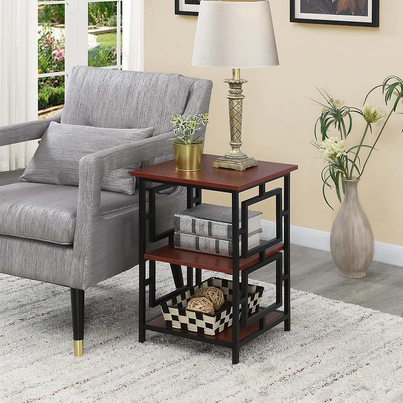 Convenience Concepts Metal Living Room Collection Storage End Table