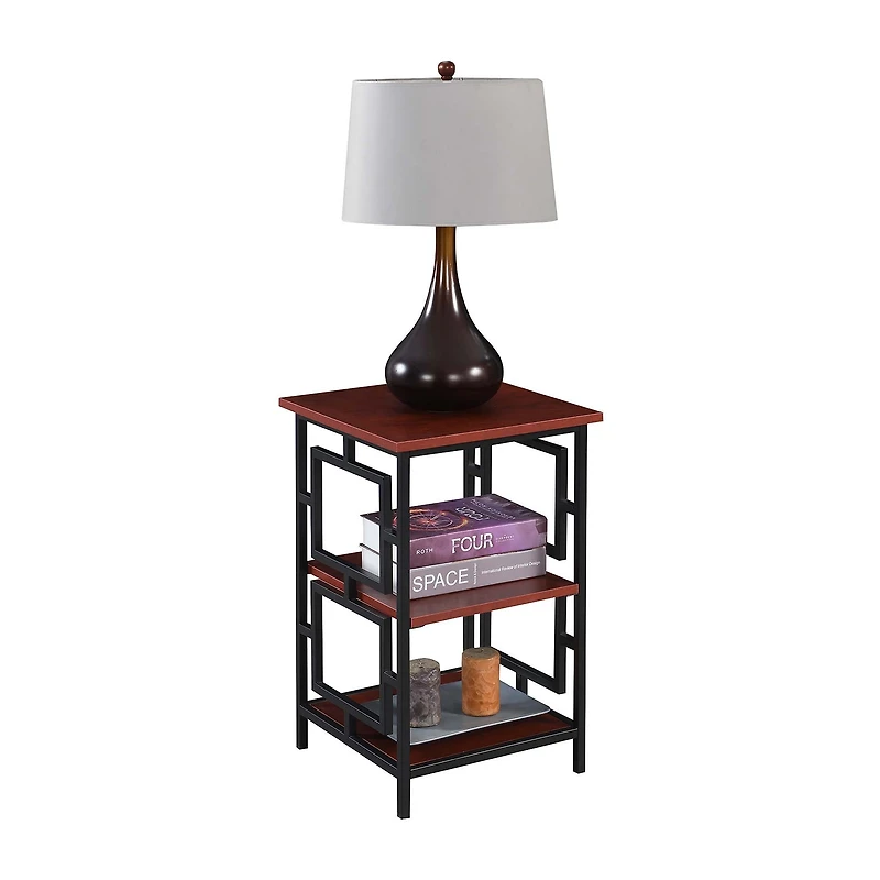 Convenience Concepts Metal Living Room Collection Storage End Table
